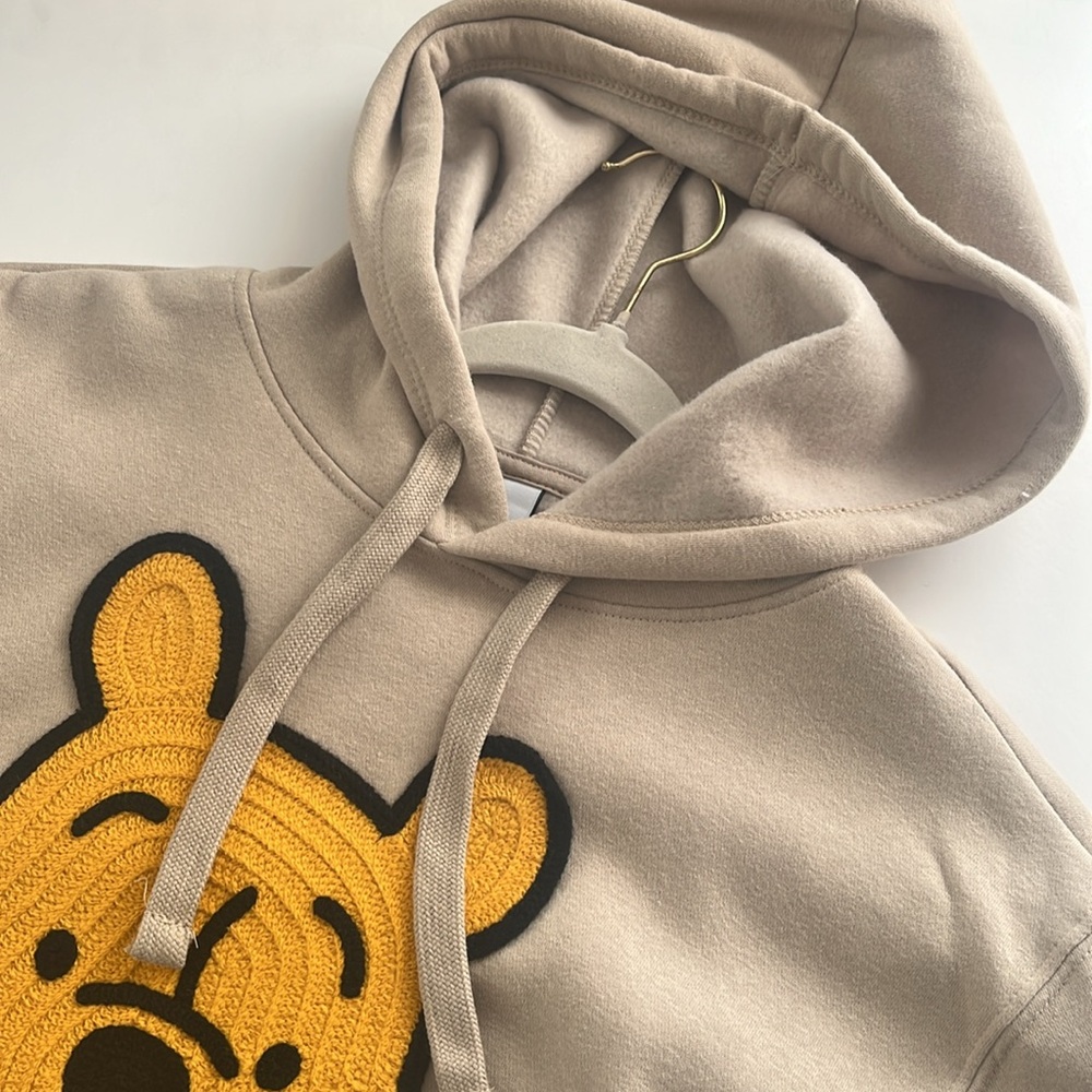 NWOT Disney Tan Hoodie with Yellow Pooh Design - Picture 11 of 11